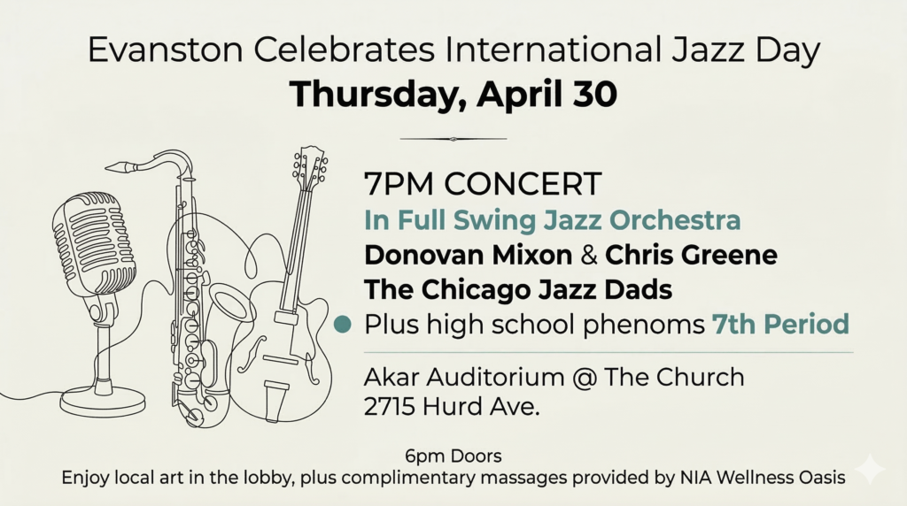 Evanston Celebrates International Jazz Day on Thursday, April 30!
